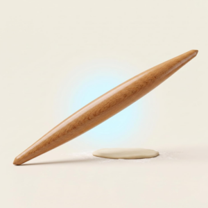 Beechwood French-style rolling pin (1 pc), tapered structure suitable for dough sheets, pastries, and cookies
