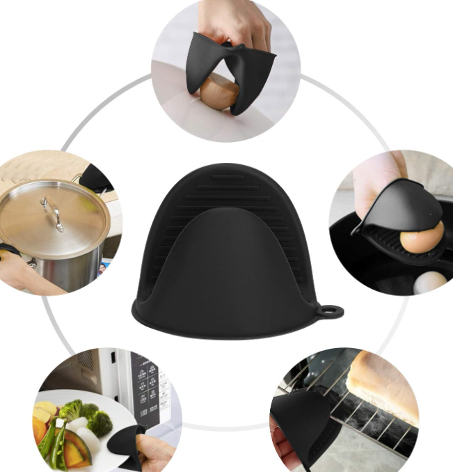 High-temperature resistant silicone oven mitt and trivet set for kitchen cooking and baking - Image 2