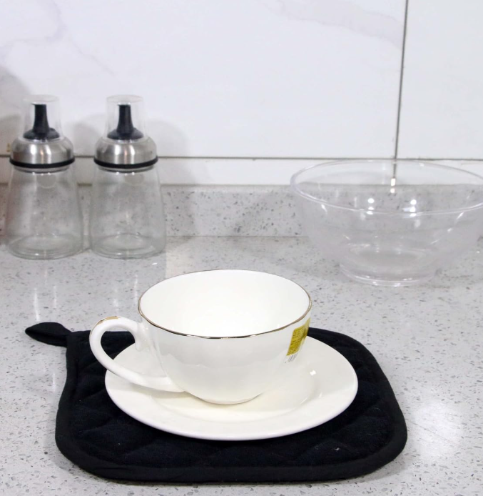 5-piece cotton trivet set for insulating hot pots, baking pans, and kitchenware