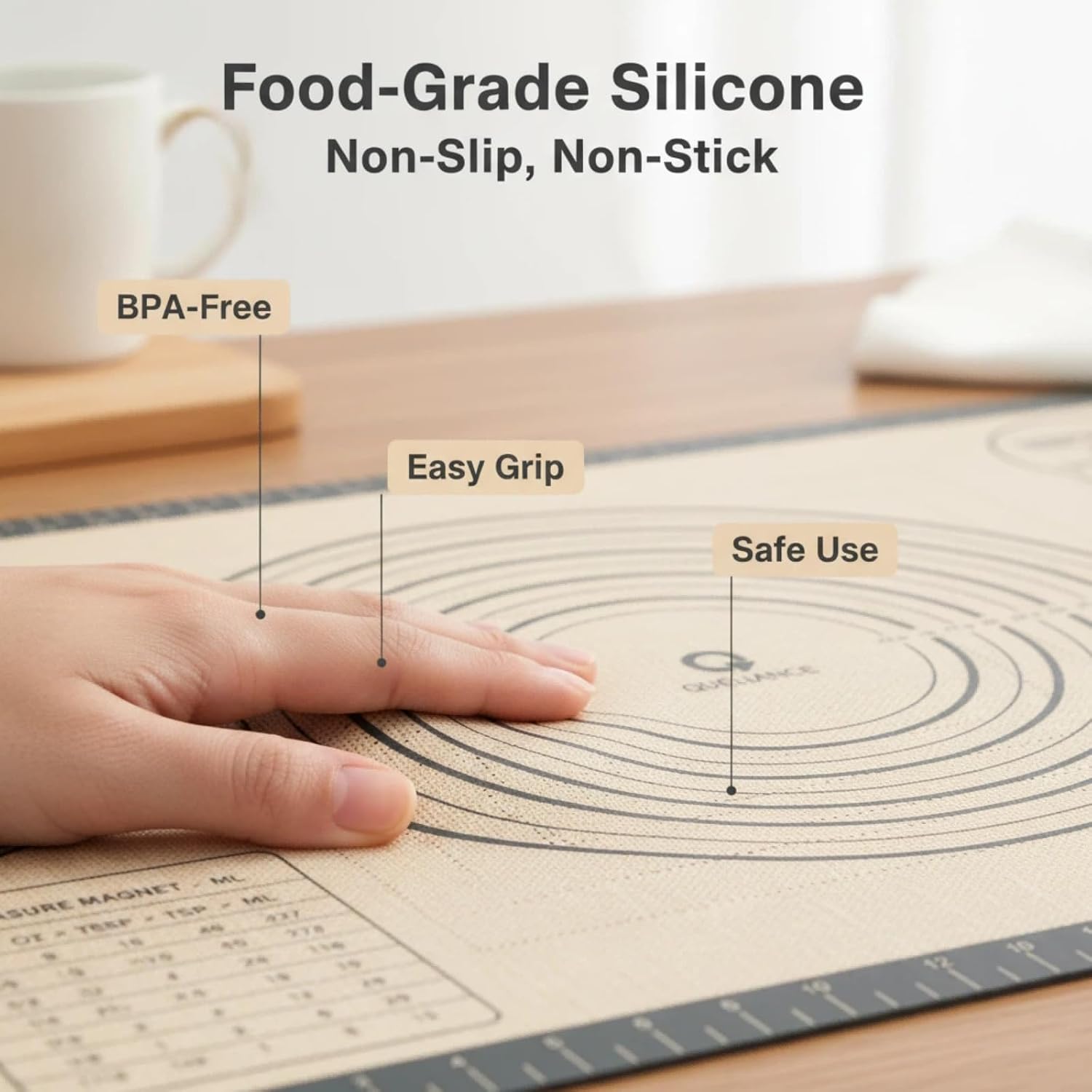 Thickened Silicone Kneading Mat with Spill-Proof Edges - Image 2
