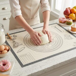 Thickened Silicone Kneading Mat with Spill-Proof Edges